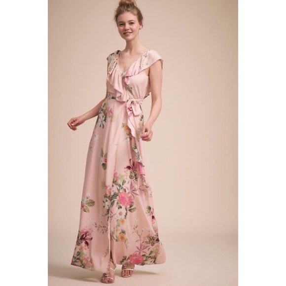 Anthropologie BHLDN Plum Pretty Sugar Blair Wrap Dress - Picture 5 of 10